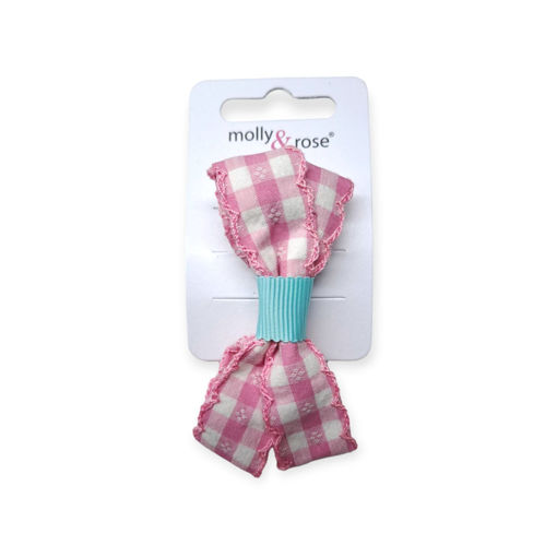 Picture of MOLLY&ROSE GINGHAM BOW PINK CLIP